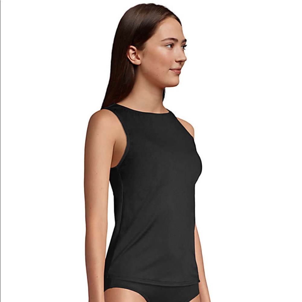 Lands end Tankini black high neck - Picture 4 of 5